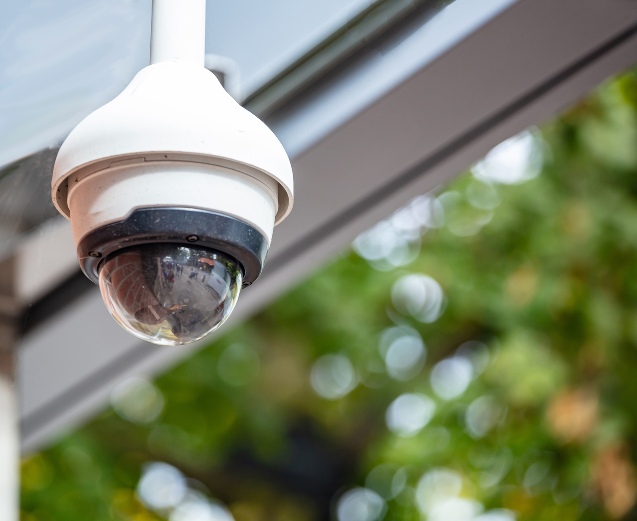 Surveillance CCTV Camera on the roof