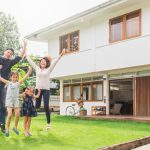 Happy asian family securing an affordable home in Cebu
