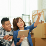 Homebuyers planning their property investment while choosing between city living and suburban living.